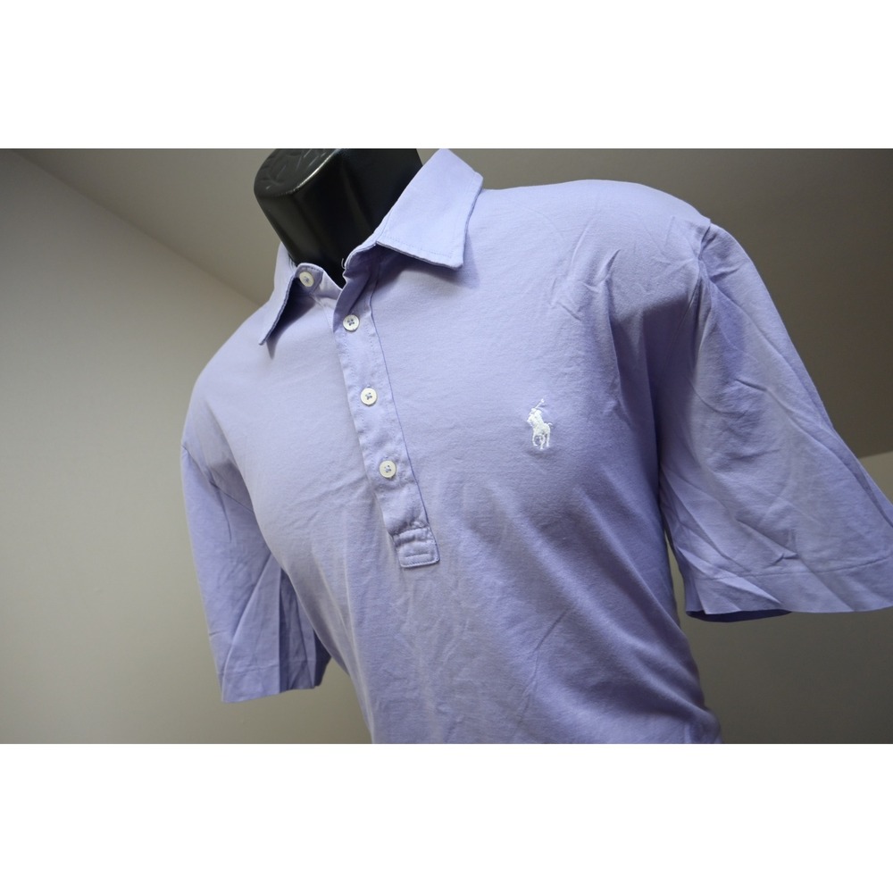Polo Golf Ralph Lauren Polo Shirt Mens Large Purple Pima Cotton Vintage Lisle